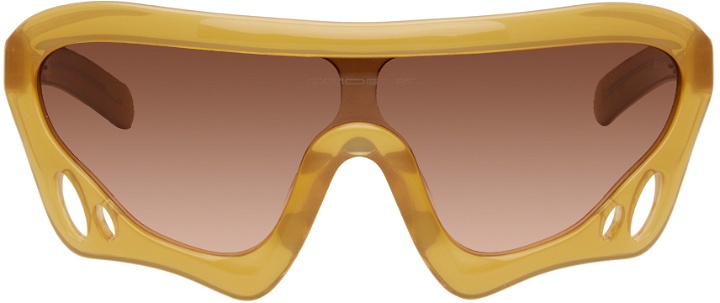 Photo: FLATLIST EYEWEAR Brown SP5DER Edition Beetle Sunglasses