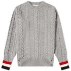 Thom Browne Classic Aran Cable Crew Knit