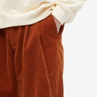 Checks Downtown Men's Pleated Corduroy Pant in Rust