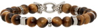 Salvatore Ferragamo Brown Beaded Gancini Bracelet