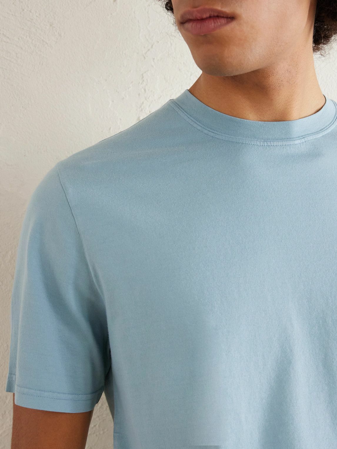 FEDELI - Organic Cotton-Jersey T-Shirt - Blue