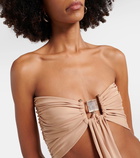 Christopher Esber Ring-detail ruched cutout maxi dress