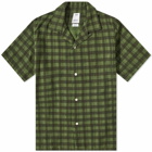 Visvim Men's Checked Fairway Vacation Shirt in Green