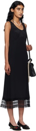 Simone Rocha Black Trim Slip Midi Dress
