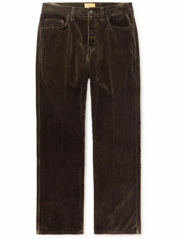 Photo: Tod's - Flared Cotton-Velvet Trousers - Brown