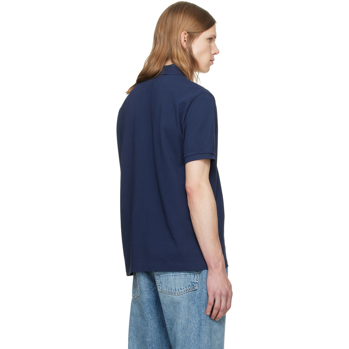 A.P.C. Navy Cotton Piqué Polo