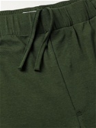 HAMILTON AND HARE - Stretch-Lyocell and Cotton-Blend Pyjama Shorts - Green