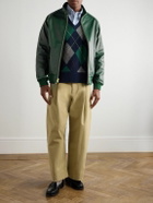 Golden Bear - Baracuda Leather Bomber Jacket - Green