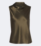 Leset Barb satin top