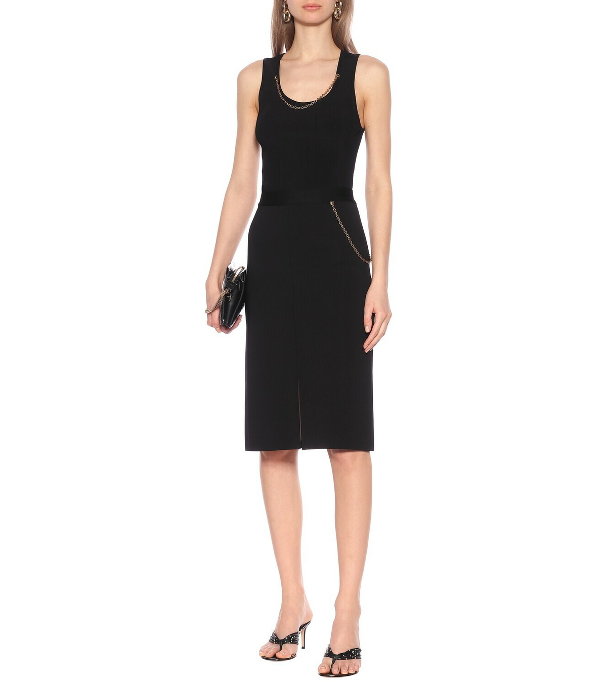 Givenchy Midi Skirt With Pleats On The Back Bw40yp164k 001