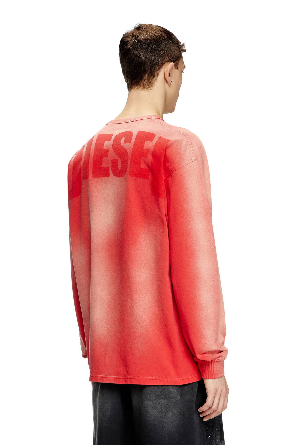 Diesel Faded long-sleeve T-shirt with mesh front - T-Shirts