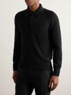 TOM FORD - Brushed-Cashmere Polo Shirt - Black