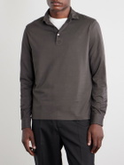 FEDELI - Cotton-Jersey Polo Shirt - Brown