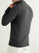 Hartford - Trucker Donegal Wool-Blend Half-Zip Sweater - Gray