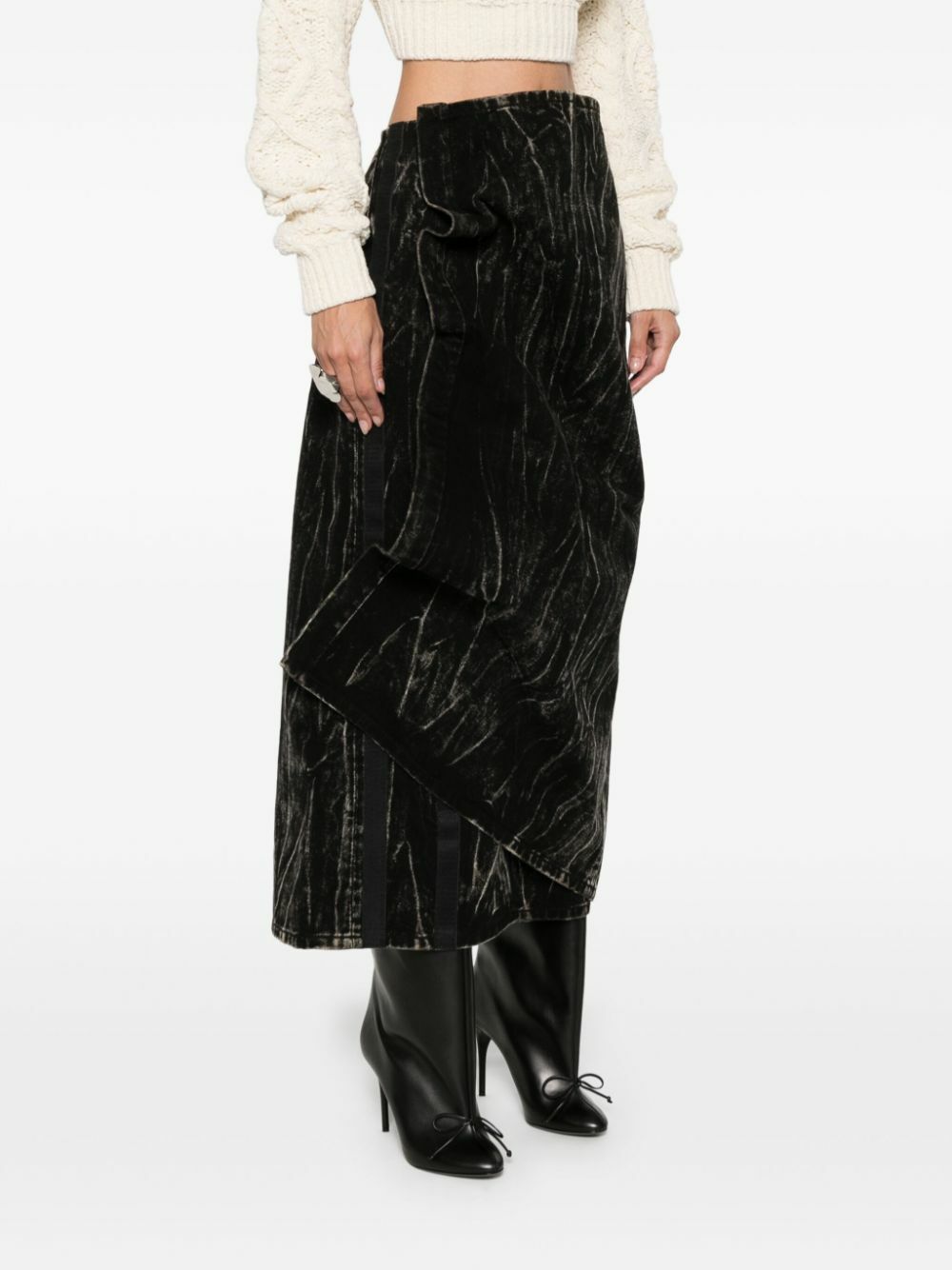 Y/Project Draped Asymmetric Midi Skirt