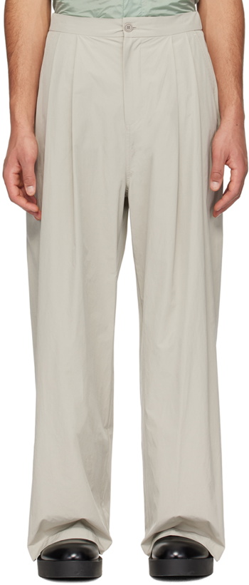 Photo: AMOMENTO Taupe Two Tuck Trousers