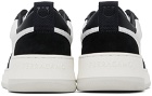 Ferragamo Black & White Low Cut Gancini Outline Sneakers