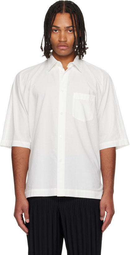 Photo: HOMME PLISSÉ ISSEY MIYAKE White Streamline Shirt