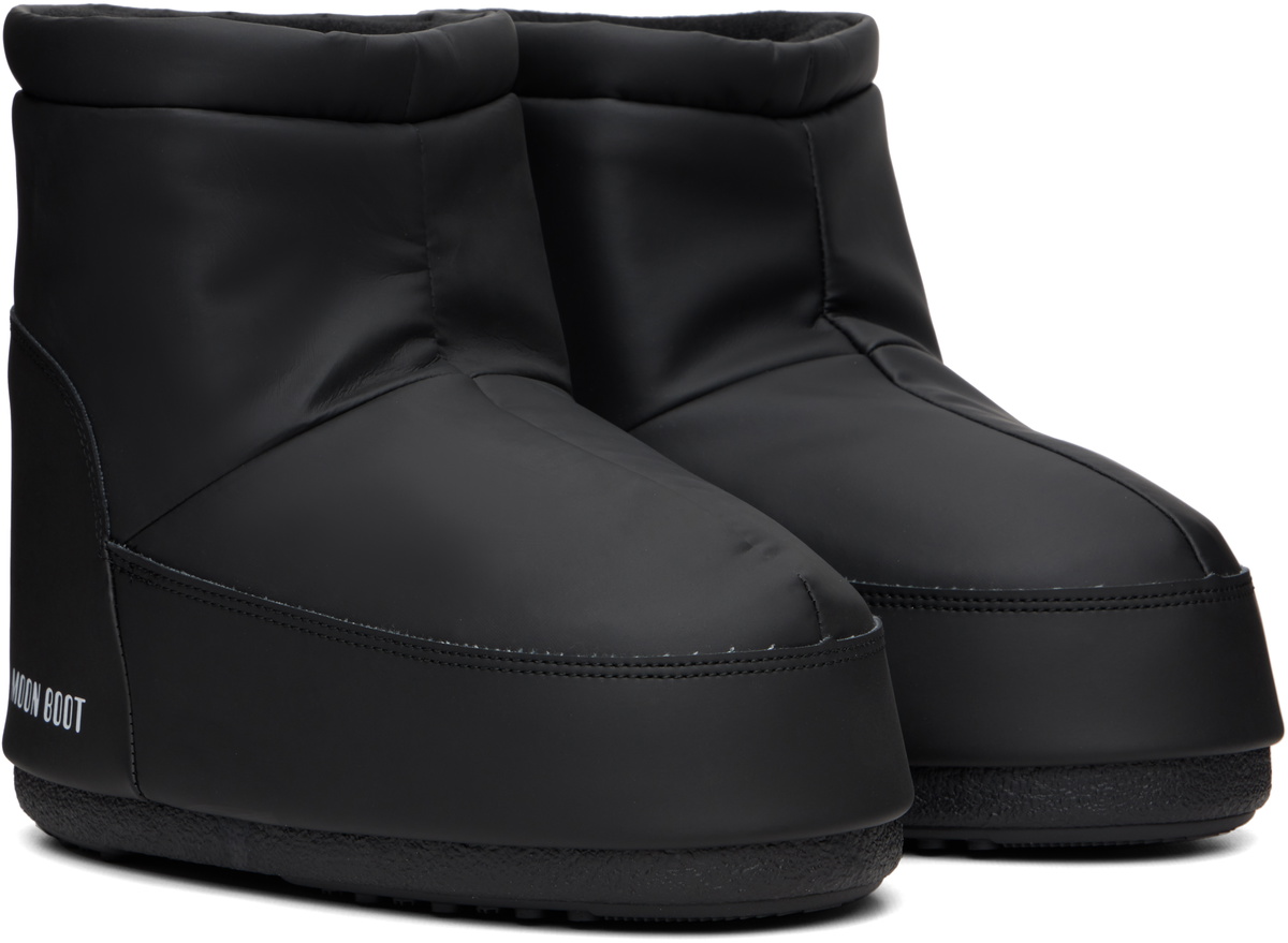 Moon Boot Black No Lace Rubber Boots