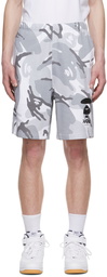 AAPE by A Bathing Ape Grey Cotton Shorts