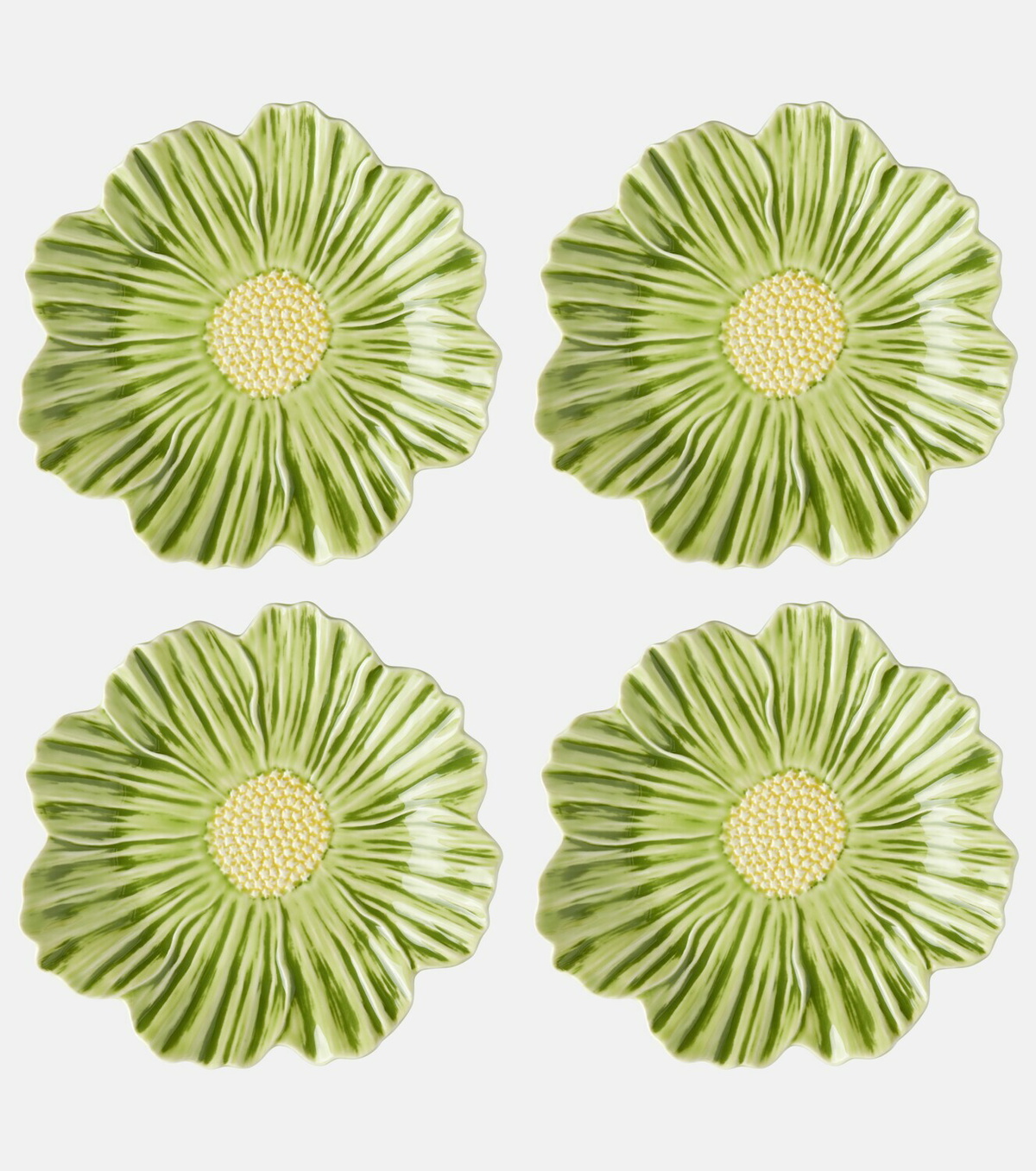 Bordallo Pinheiro Maria Flor Cosmos set of 4 ceramic plates