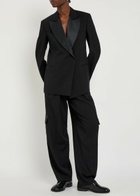 Wales Bonner Harmony Wool Gabardine Blazer Black
