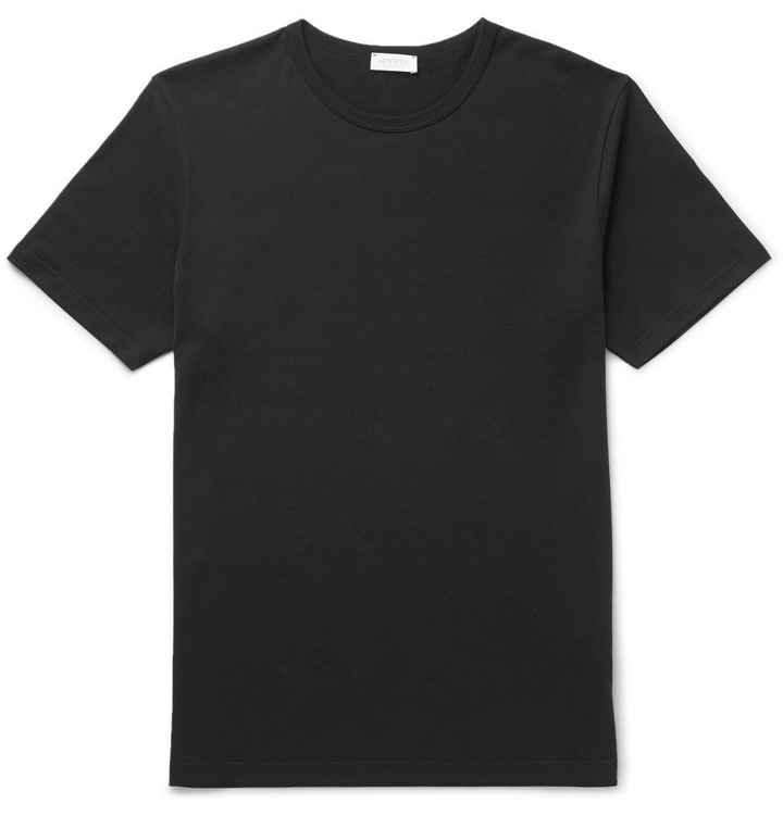 Photo: Sunspel - Slim-Fit Cotton-Jersey T-Shirt - Men - Black