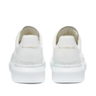 Alexander McQueen Men's Heel Tab Wedge Sole Sneakers in White