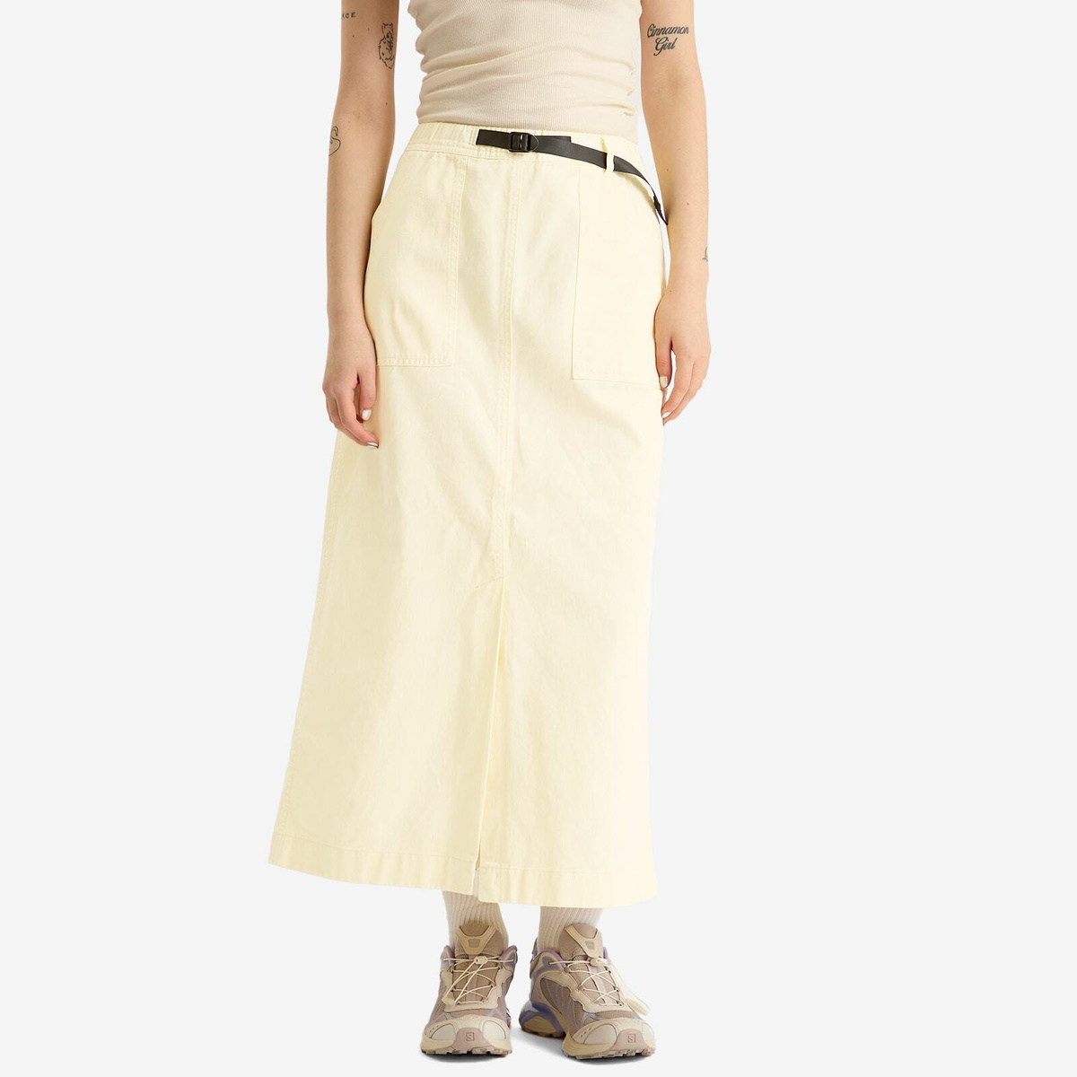 Gramicci Women's Long Baker Skirt in Lemon