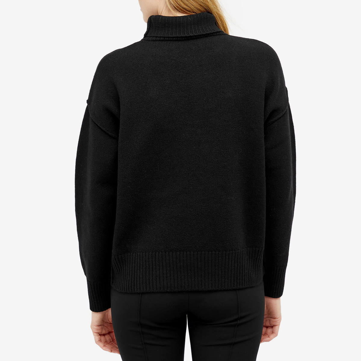 AMI Paris AMI ADC Large Funnel Knit Sweater in Black