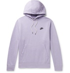 NIKE - Logo-Print Cotton-Blend Jersey Hoodie - Purple