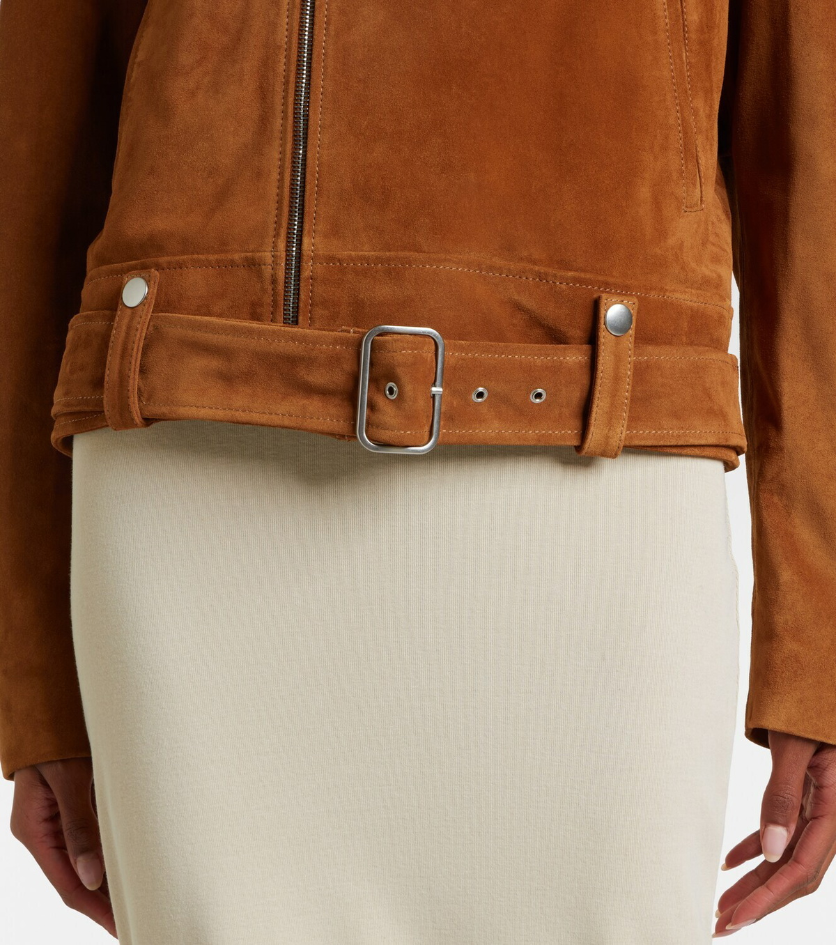 Nili Lotan Evel suede biker jacket
