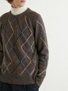 Paul Smith - Argyle Wool and Cotton-Blend Sweater - Brown