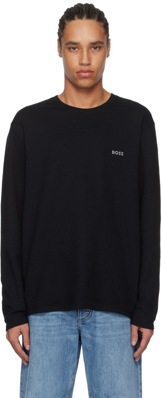 Photo: BOSS Black Waffle-Structured T-shirt