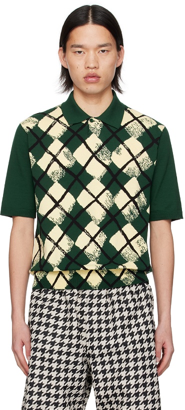 Photo: Burberry Green Pattern Polo