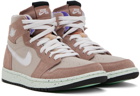 Nike Jordan Pink & Taupe Jordan 1 Zoom CMFT Sneakers