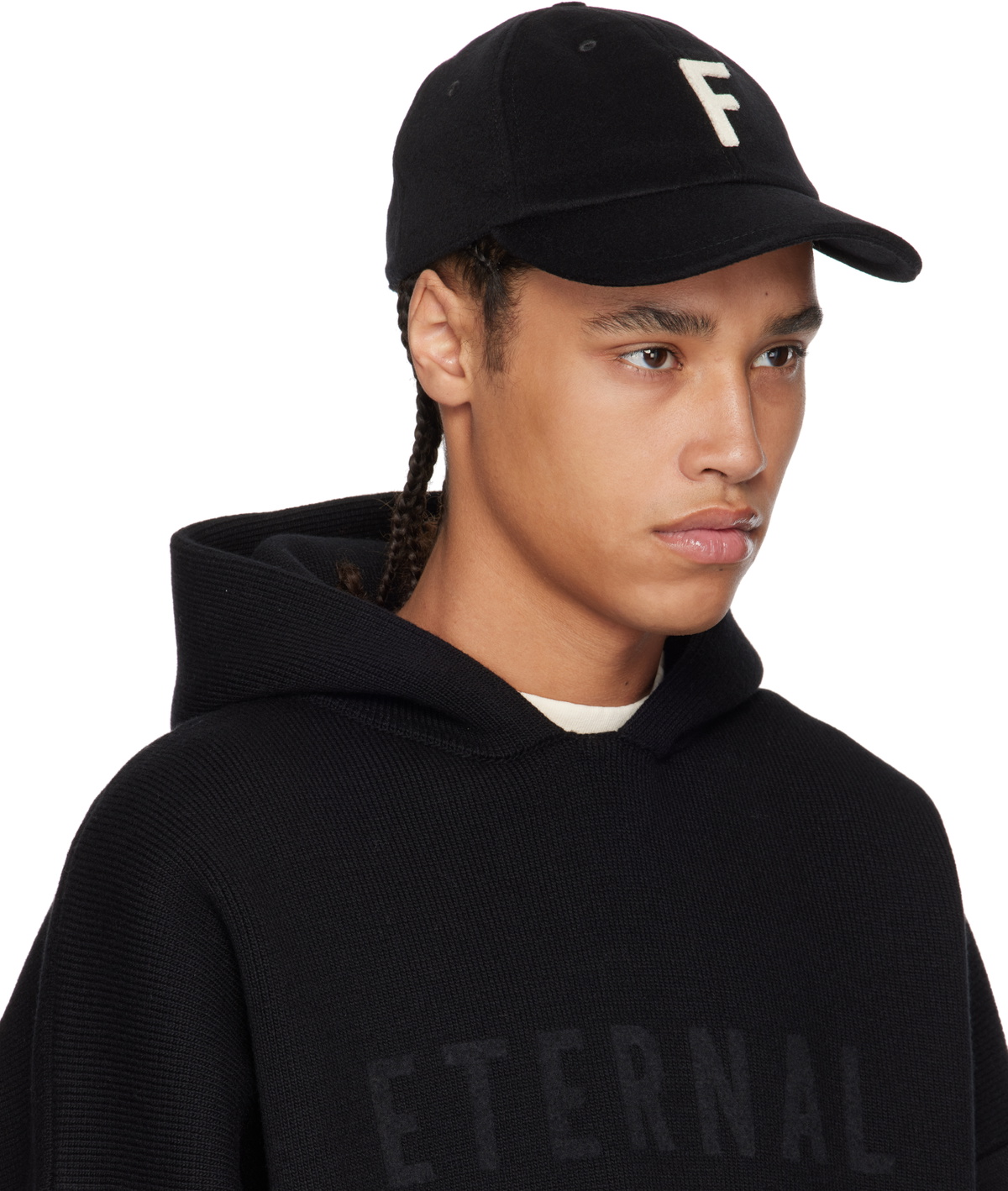 Fear of God Black Wool Baseball Cap