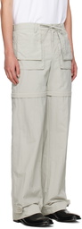 Helmut Lang Beige Convertible Cargo Pants