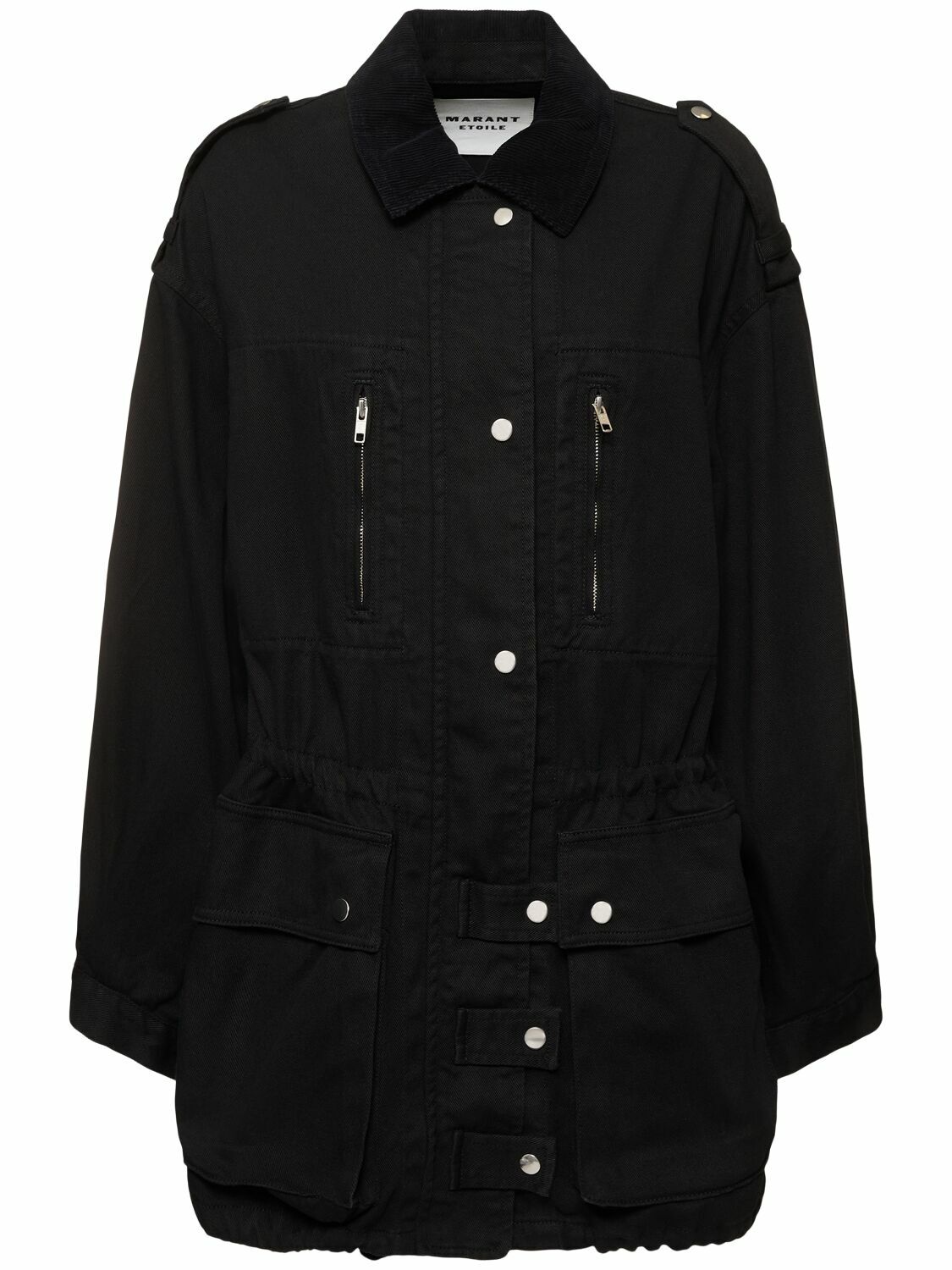 新品 isabel marant etoile Gabardine Jacket MARANT ETOILE Joanna Oversized Cotton Gabardine Jacket