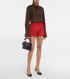 Valentino High-rise silk shorts