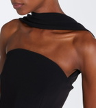 Roland Mouret Scarf-detail crêpe corset top
