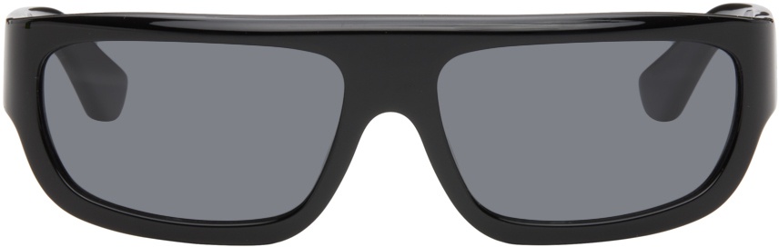 FACTORY900 SSENSE Exclusive Black & Green Wraparound Sunglasses
