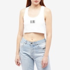 VTMNTS Women's Barcode Crop Tank Top in White