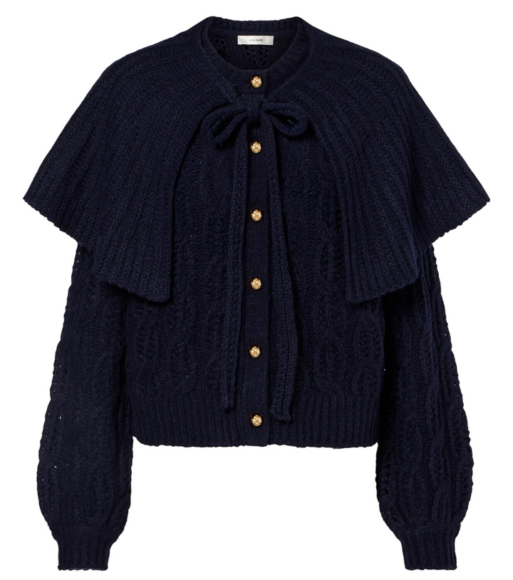 Photo: Frame Caped wool-blend cardigan