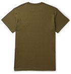 Loewe - Logo-Embroidered Cotton-Jersey T-Shirt - Green