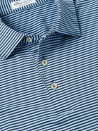 Peter Millar - Hales Striped Tech-Jersey Golf Polo Shirt - Blue