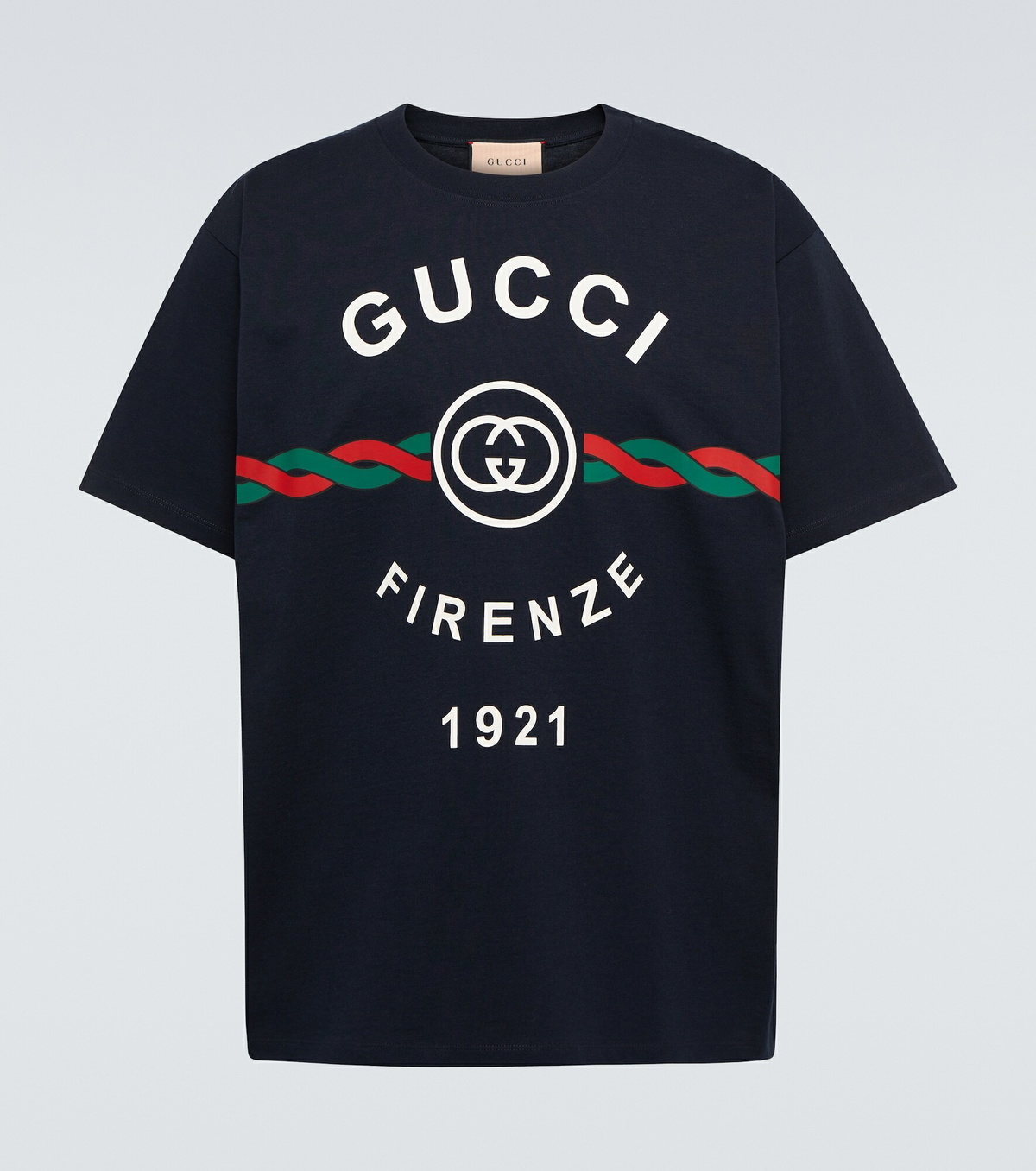 すぐ届く!【GUCCI】フィレンツェ1921 Tシャツ ロゴ 半袖 国内発送☆GUCCI】ジャージー ”GUCCI FIRENZE 1921” Tシャツ