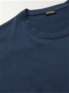 KITON - Cotton and Wool-Blend T-Shirt - Blue