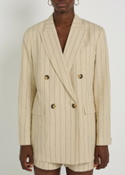 Rag & Bone Emile Pinstriped Double-breasted Blazer White