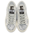 Golden Goose Silver Glitter Hi Star Sneakers